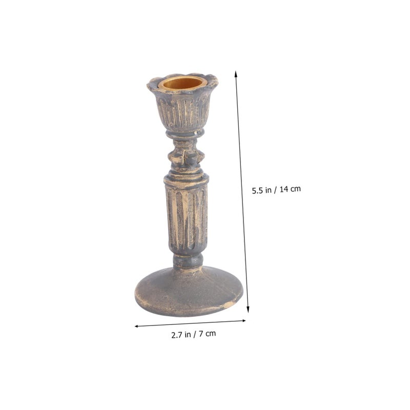 Vintage French Style Stable Resin Candlestick Holder Ornament For Home Decor - Image 4