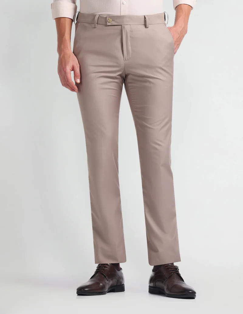 Arrow Brown ARAHTR2083 Lt. Brown Mens Trousers for Men | Best Price UAE
