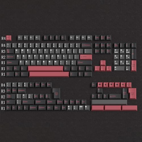 Hyekit Keycaps 172 Keys Custom Keycaps Double Shot ABS Keycap Set 6.25u 7u Cherry Profile for Cherry Gateron MX Switches Mechanical Keyboard (Evil Dolch) - Image 2