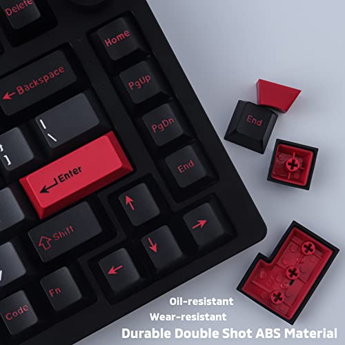 Hyekit Keycaps 172 Keys Custom Keycaps Double Shot ABS Keycap Set 6.25u 7u Cherry Profile for Cherry Gateron MX Switches Mechanical Keyboard (Evil Dolch) - Image 3