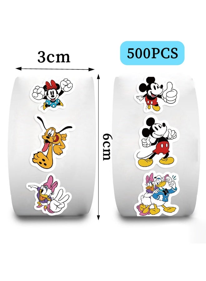 500 Pcs Mickey Cartoon Stickers for Teen Water Bottle, Waterproof, Vinyl Decal for Kids Adult Girl Laptop, Skateboard, Phone, Guitar, Travel, Case, Bike Decoration - Image 2