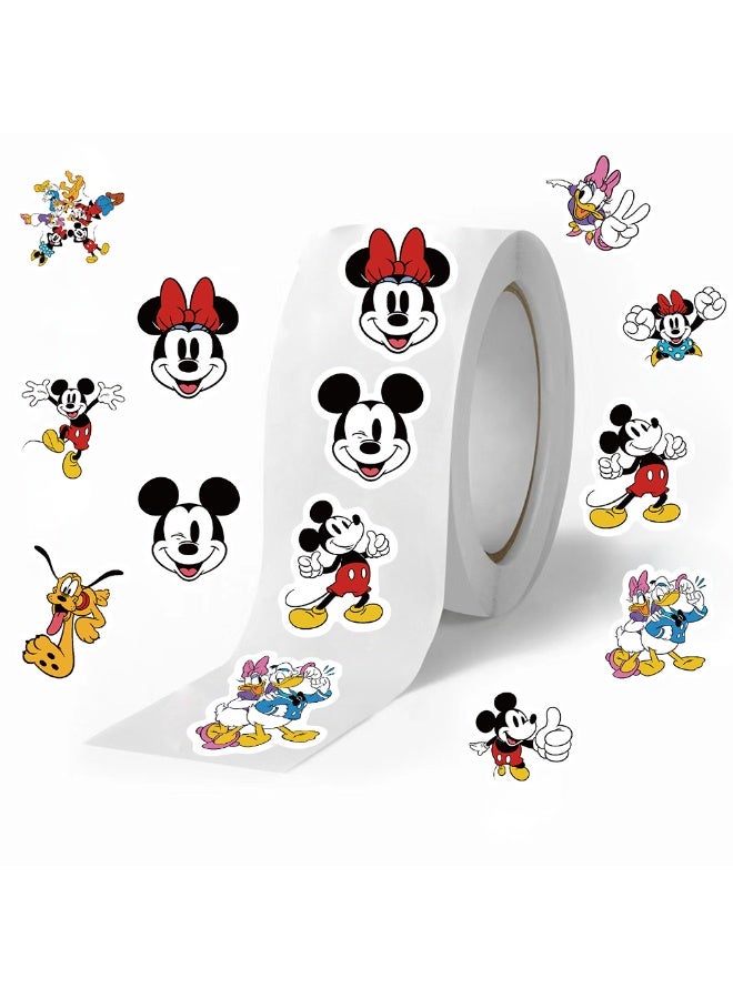 500 Pcs Mickey Cartoon Stickers for Teen Water Bottle, Waterproof, Vinyl Decal for Kids Adult Girl Laptop, Skateboard, Phone, Guitar, Travel, Case, Bike Decoration - Image 1
