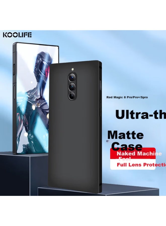 KOOLIFE غطاء هاتف Koolife Nubia Red Magic 8 Pro/Spro غطاء واقي Nubia Red Magic 8 Pro+ غطاء ألعاب إلكترونية غير لامع ناعم كامل الحماية باللون الأسود - Image 1