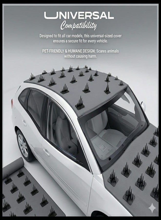 Premium Car Protection Cover (Set of 2) - High-Density Anti-Monkey & Dog Spikes for Roof (80"x60")(39pcs) and Bonnet (60"x40")(27pcs) - Universal Waterproof & Scratch-Proof Exterior Guard for All Cars - Image 4