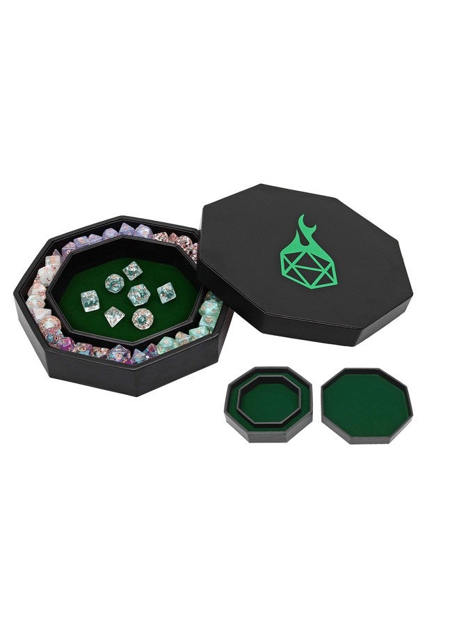 Forged Dice Co. Dice Tray Arena Rolling Tray And Storage Compatible With Any Dice Game D&D And Rpg Gaming (Green) - Image 2