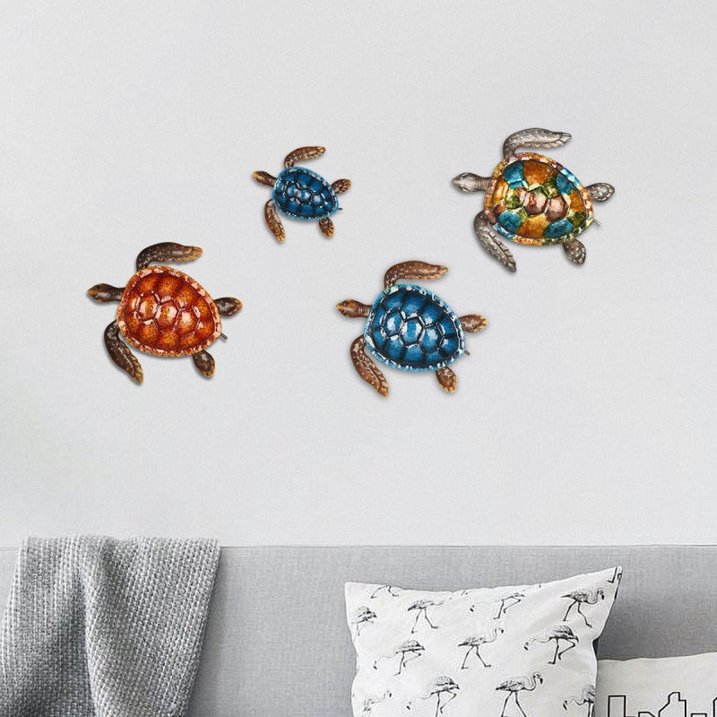 Dark Blue Turtle Wall Decor - Handcrafted Varnished Long-Lasting Sea Turtle Wall Art for Home Office Living Room Turtle Lovers - Image 3