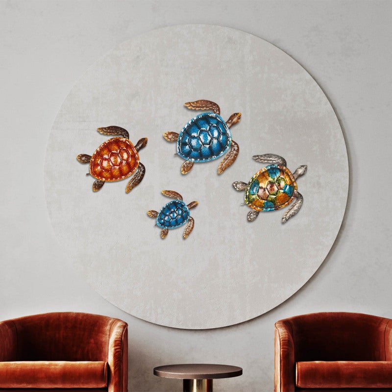 Dark Blue Turtle Wall Decor - Handcrafted Varnished Long-Lasting Sea Turtle Wall Art for Home Office Living Room Turtle Lovers - Image 2
