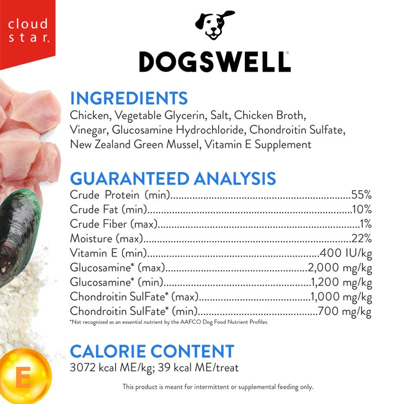 Dogswell Jerky Hip and Joint Dog Treats Grain Free Made in USA Only, Glucosamine and Chondroitin, 24 oz Chicken - Image 2
