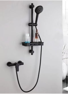 AL RAID 1-Set Bathroom Shower System Shower Faucet Shower Head Set Stainless Steel Black  - Image 2