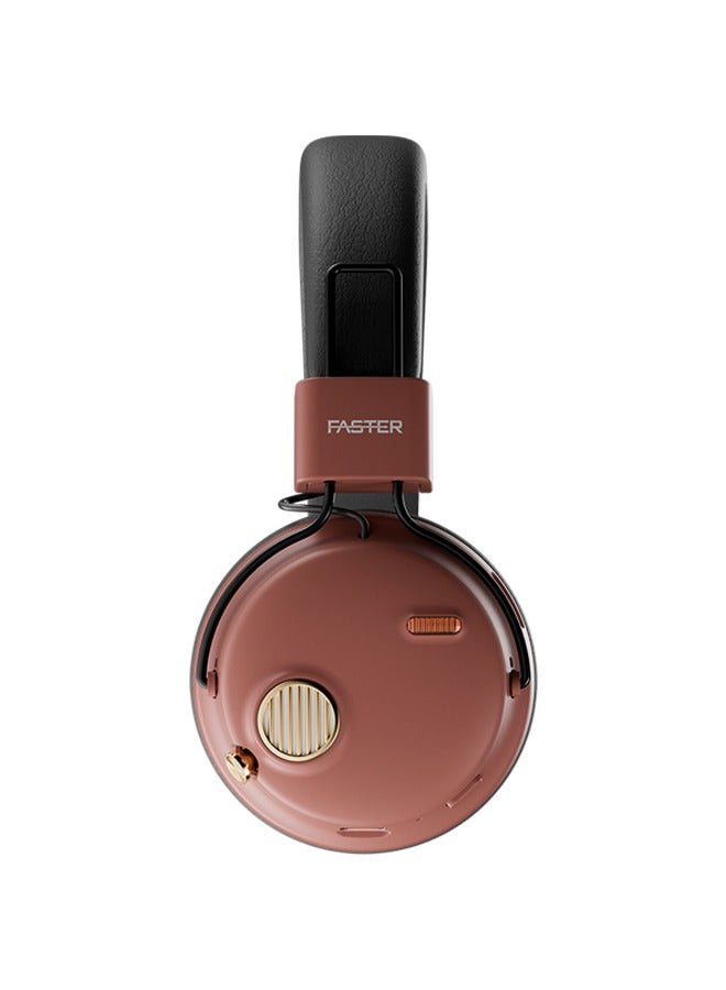 Faster S8 Rova Over Ear Headphones- Advanced ANC 5.3 Bluetooth Wireless Headphones 43H Playtime- 40mm Drivers Type-C Charging Hands Free Calls Deep Bass Lightweight Sports Gym Travel Work Home Office Cellphone PC - Black / Maroon - Image 4