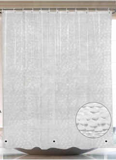 LEOKOR EVA Clear Shower Curtain Liner Lightweight Plastic Bathroom Shower Showroom Inner Curtain with Rustproof Grommets  - Image 3