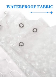 LEOKOR EVA Clear Shower Curtain Liner Lightweight Plastic Bathroom Shower Showroom Inner Curtain with Rustproof Grommets  - Image 4