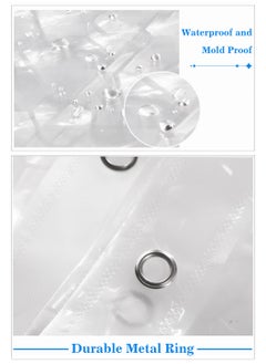 LEOKOR EVA Clear Shower Curtain Liner Lightweight Plastic Bathroom Shower Showroom Inner Curtain with Rustproof Grommets  - Image 5