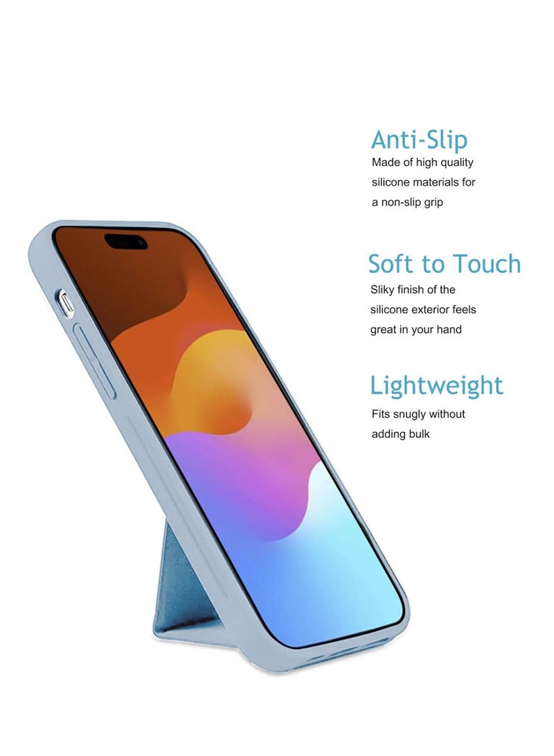 Techie Magnetic Car Mount Kickstand Holder Premium Silicone Anti-slip Hand Strap Grip Cover Case For Apple iphone 15 Pro Max - Image 5