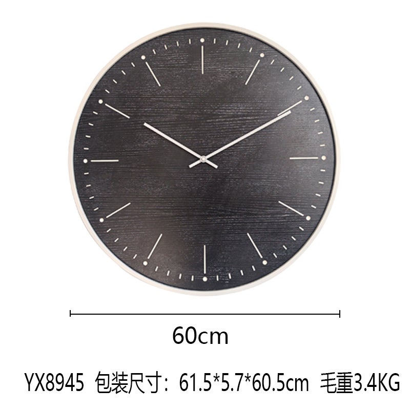 Modern Simple Creative Iron Wood Roman Wall Clock 16 Inch Living Room Iron Decorative Wall Clock E-Commerce Wall Clock - Image 1