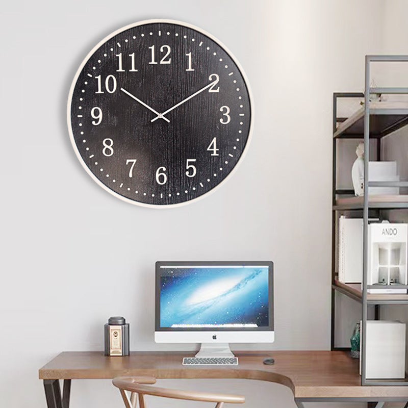 Modern Simple Creative Iron Wood Roman Wall Clock 16 Inch Living Room Iron Decorative Wall Clock E-Commerce Wall Clock - Image 5