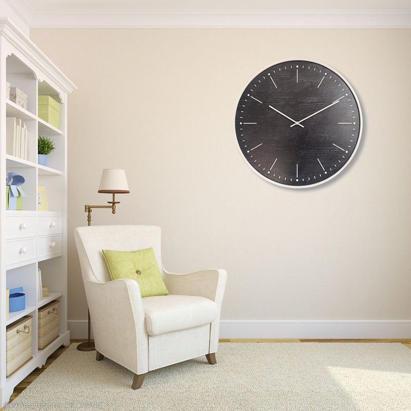 Modern Simple Creative Iron Wood Roman Wall Clock 16 Inch Living Room Iron Decorative Wall Clock E-Commerce Wall Clock - Image 4