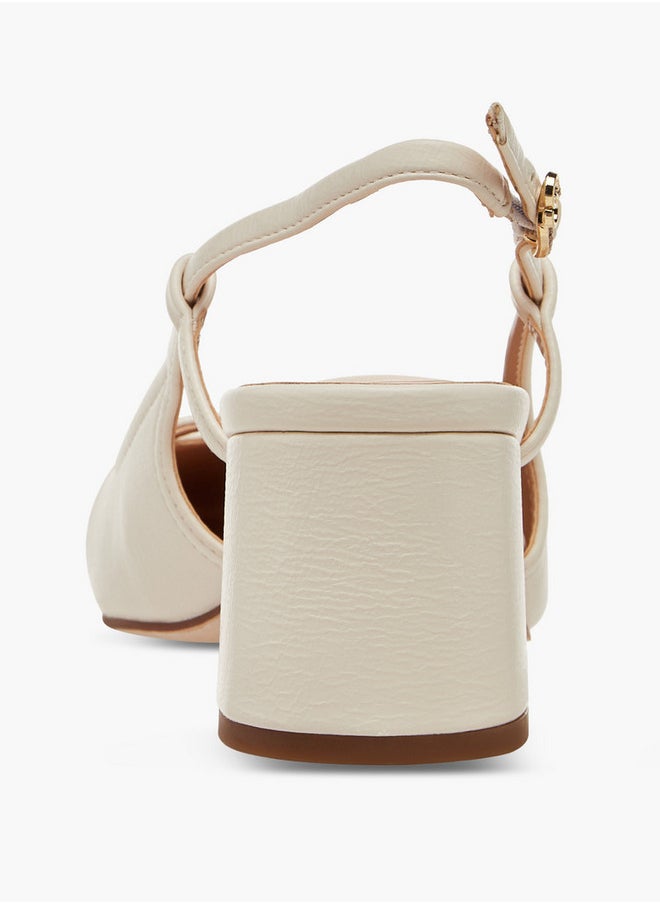 Celeste - Women's Solid Square Toe Blocked Heel Sandals with Hook and Eye Closure - Image 1
