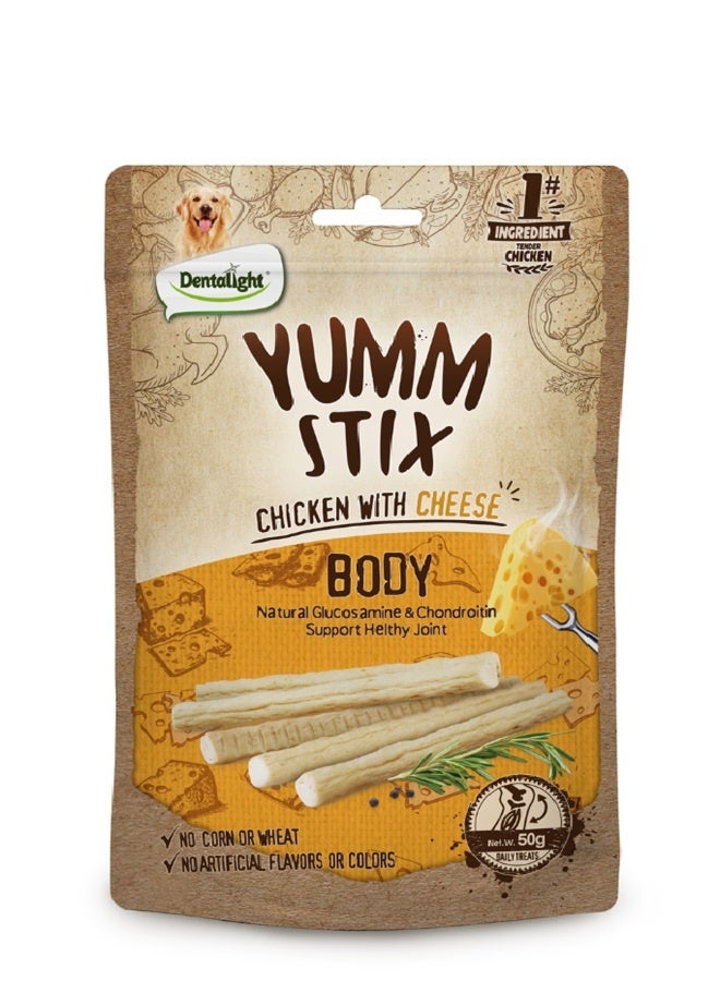 Yumm Stix Body Chicken With Cheese Dog Treat - 50G