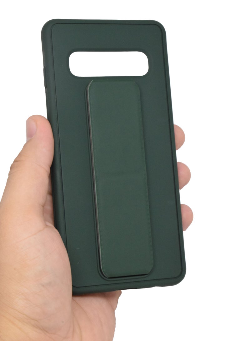 بورتوني جراب واقٍ من السيليكون مقاوم للصدمات مع حامل قبضة الإصبع لهاتف Samsung S10 - Image 3