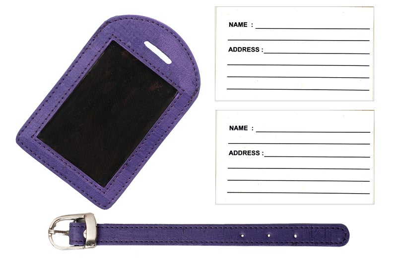 Sukeshcraft Luggage Tags Suitcase Tag Travel Bag Labels (Purple) - Image 3