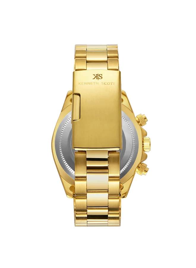 KENNETH SCOTT Men's Stainless Steel Multi Function Watch K23123-GBGC - 43 mm