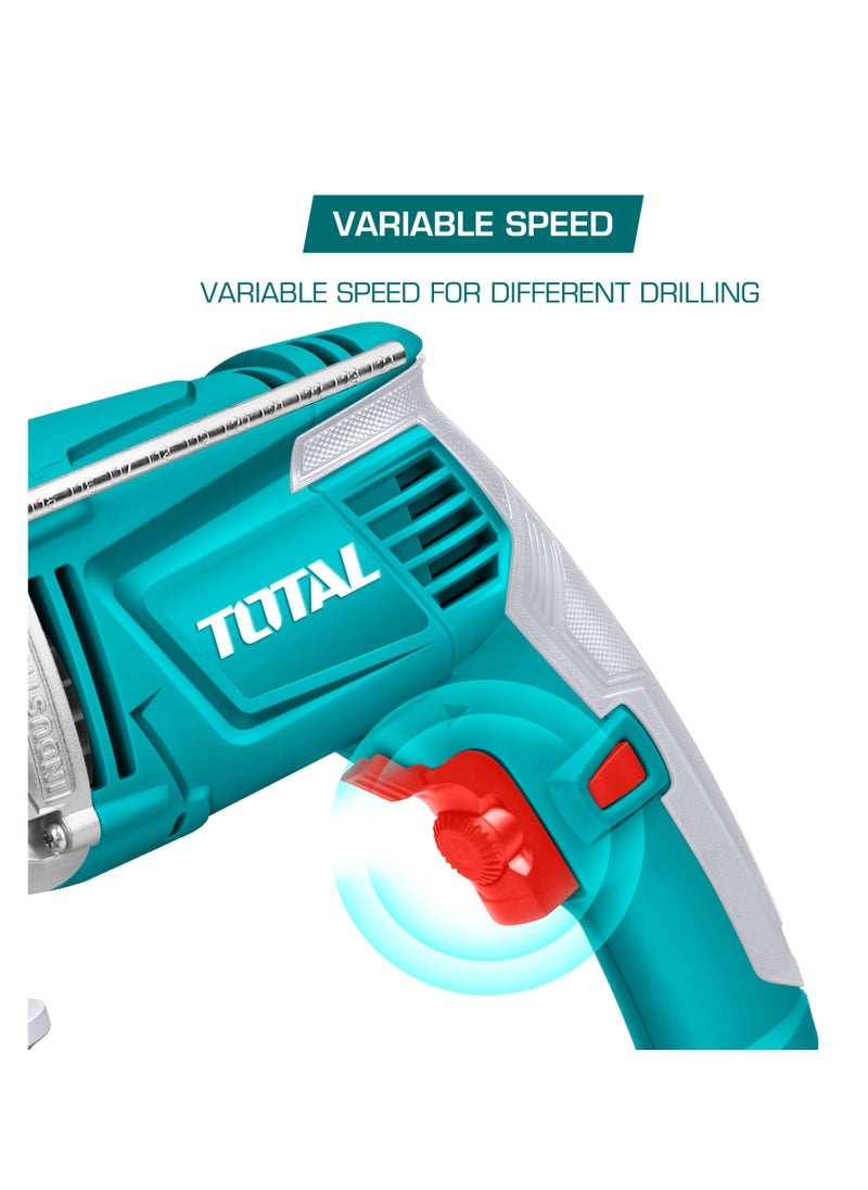 TOTAL - Total Impact Drill 1010W – 220-240V, 0-2800 RPM, 13mm Max Drilling, Variable Speed, Forward/Reverse Switch, Hammer Function, Durable Aluminum Gearbox - Image 1