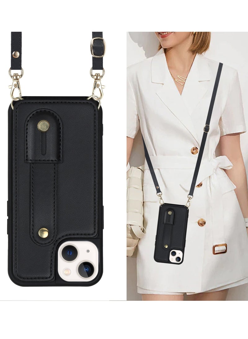 Gerenic Phone Case, Cover for iPhone 15/ 15Plus/ 15Pro/ 15Pro Max, Crossbody Wallet Case with Card Slot Holder, Wrist Strap Shoulder Protective Cover  - Image 3