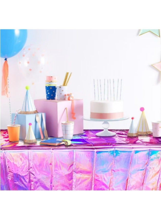 Disposable Rectangular Tablecloth, Waterproof And Oil Proof Tablecloth For Picnic Wedding Party Birthday Baby Shower Decoration, 54" x 108"  - Image 2