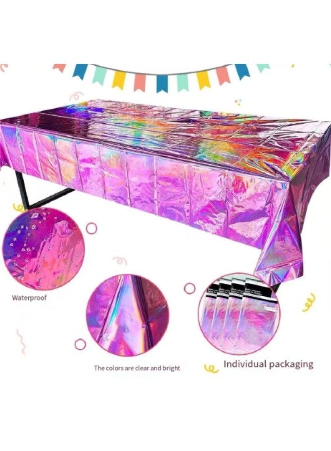 Disposable Rectangular Tablecloth, Waterproof And Oil Proof Tablecloth For Picnic Wedding Party Birthday Baby Shower Decoration, 54" x 108"  - Image 3