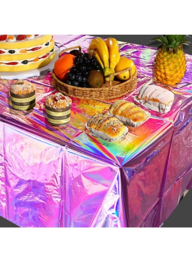Disposable Rectangular Tablecloth, Waterproof And Oil Proof Tablecloth For Picnic Wedding Party Birthday Baby Shower Decoration, 54" x 108"  - Image 5