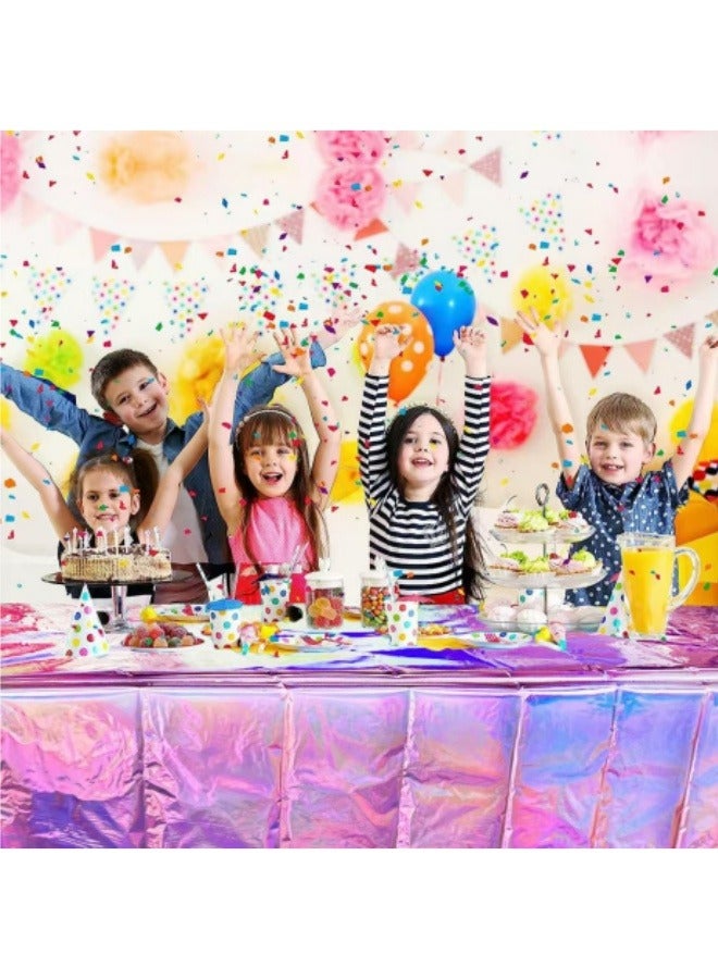 Disposable Rectangular Tablecloth, Waterproof And Oil Proof Tablecloth For Picnic Wedding Party Birthday Baby Shower Decoration, 54" x 108"  - Image 4