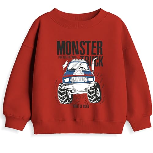 minicult Unisex Fleece Round Neck Sweatshirts (Swt0001_P$_Red_11 Years-12 Years, Regular) - Image 4