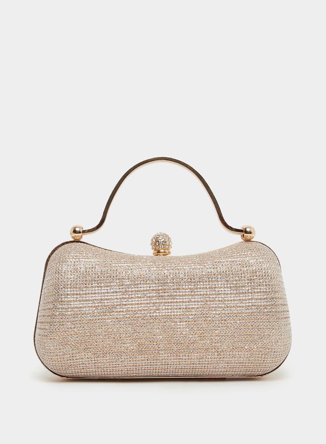 Styli Embellished Clutch Bag with Chain Strap - Image 2