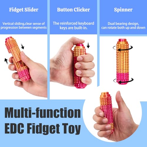 ascavs All in One Little Ouchies EDC Fidget Toy for Adultswith Fidget SliderButton ClickerGear SpinnerSpiky Pain StimNovelty Toy for Stress Relief - Image 5