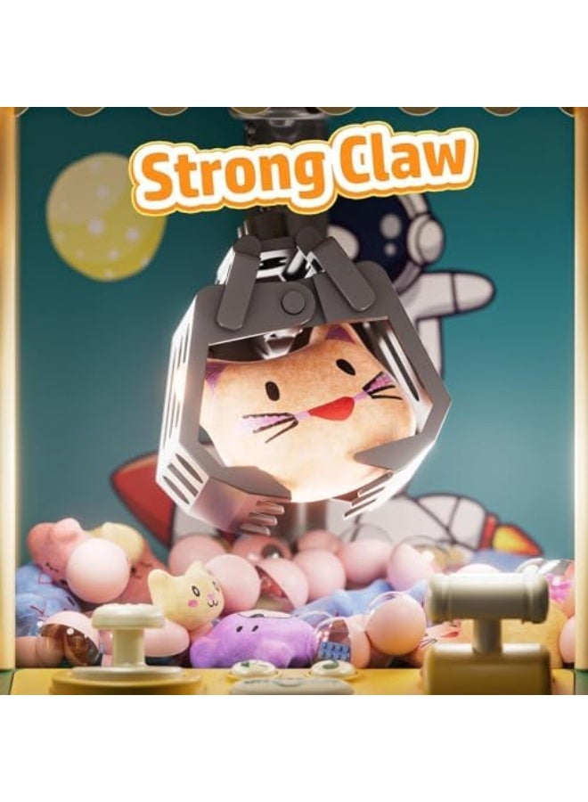 ماكينة قطف الألعاب على الطاولة، ماكينة بيع الحلوى الصغيرة، ألعاب توزيع الجوائز، ماكينة قطف إلكترونية مع صوت ولعبة مخلب، مناسبة للأطفال الأولاد والبنات، تتضمن 10 دمى محشوة و10 ألعاب صغيرة (خضراء) - Image 5