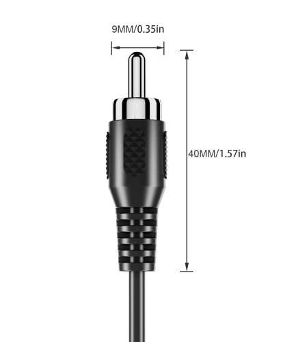 BERLAT RCA to Speaker Wire Adapter, Speaker Bare Wire Cables to RCA Plugs Adapter Repair Speake Cord for Speakers Amplifier Audio Video AV Receivers （2 Pack 20AWG 6.6 ft） - Image 2