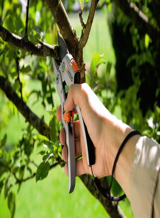 GARDENA (8798) SmartCut Ratchet Pruners: Heavy Duty Pruners with Anvil Cutting Edge for Thicker and Dry Wood up to 1" Diameter, Two Handle Positions, with Ratchet Mechanism and Aluminium Handles - Image 2