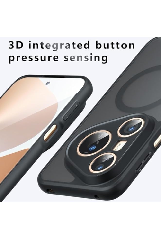 Magnetic Case for Huawei Pura 80 Ultra 5G, Frosted Translucent Back Protective Slim Phone Cover, Anti-Fingerprints, Anti-Fall Drop Protection, Shockproof Case for Huawei Pura 80 Ultra 5G (Black) - Image 5