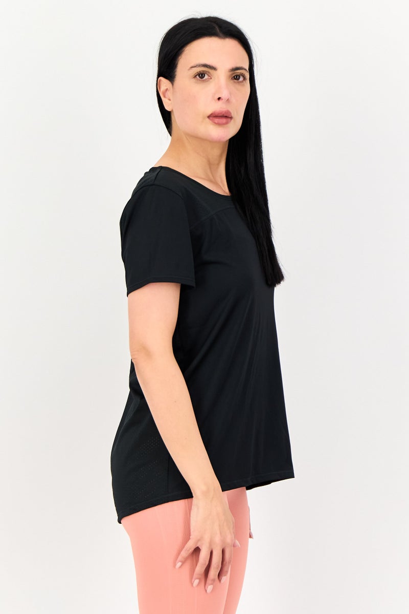 Nike Women Sportswear Fit Short Sleeve Running T-shirt, Black - Image 2