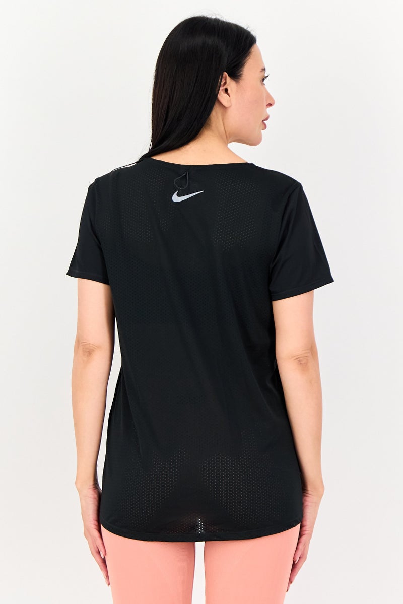 Nike Women Sportswear Fit Short Sleeve Running T-shirt, Black - Image 3