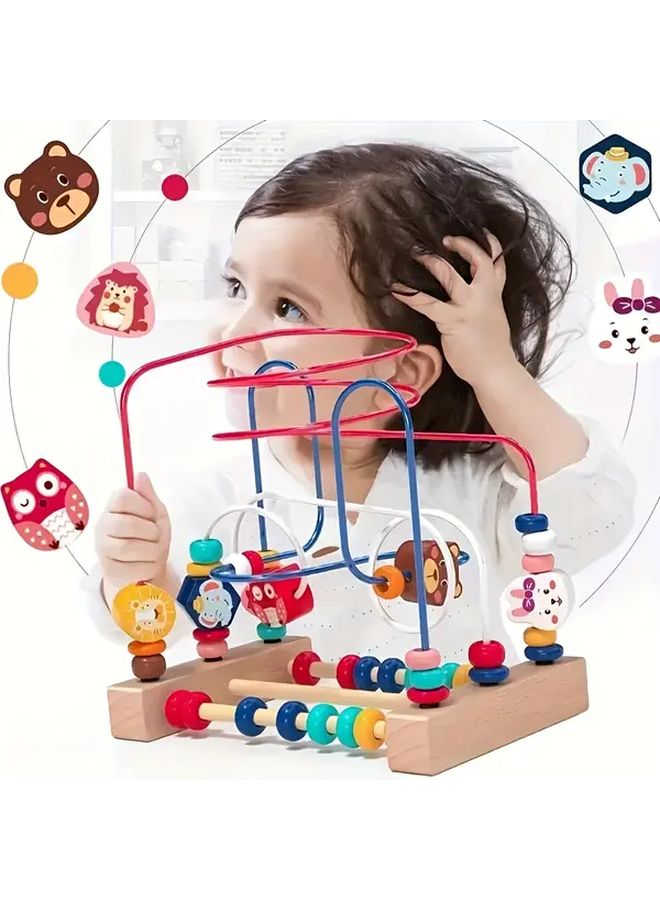 An Early Learning Toy For Babies And Toddlers With Smart Animals Orbiting Around Beads Educational Activity For Childhood Development - Image 5