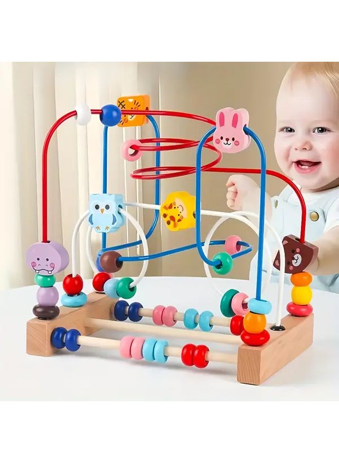 An Early Learning Toy For Babies And Toddlers With Smart Animals Orbiting Around Beads Educational Activity For Childhood Development - Image 4
