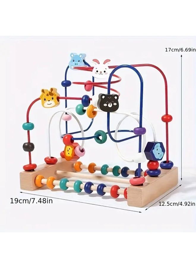 An Early Learning Toy For Babies And Toddlers With Smart Animals Orbiting Around Beads Educational Activity For Childhood Development - Image 2