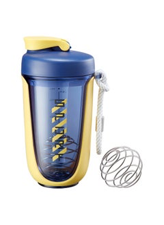 Protein Shaker Bottle, Protein Drink Shaker Cup, 20 oz Shaker Bottle for Protein Mixtures, Leakproof, BPA Free Portable Protein Shaker Bottle Blender with Blender Ball for Gym Fitness (Yellow)