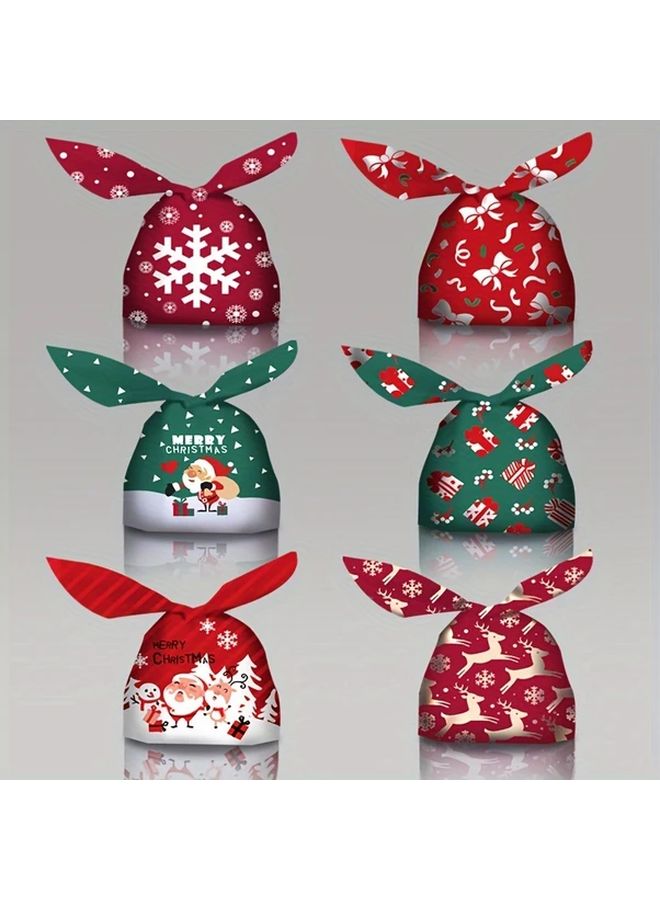 Snow Dance EVA Christmas Rabbit Cookie Bags With Rabbit Ears And Snowflake Design 50 Pieces - Image 2