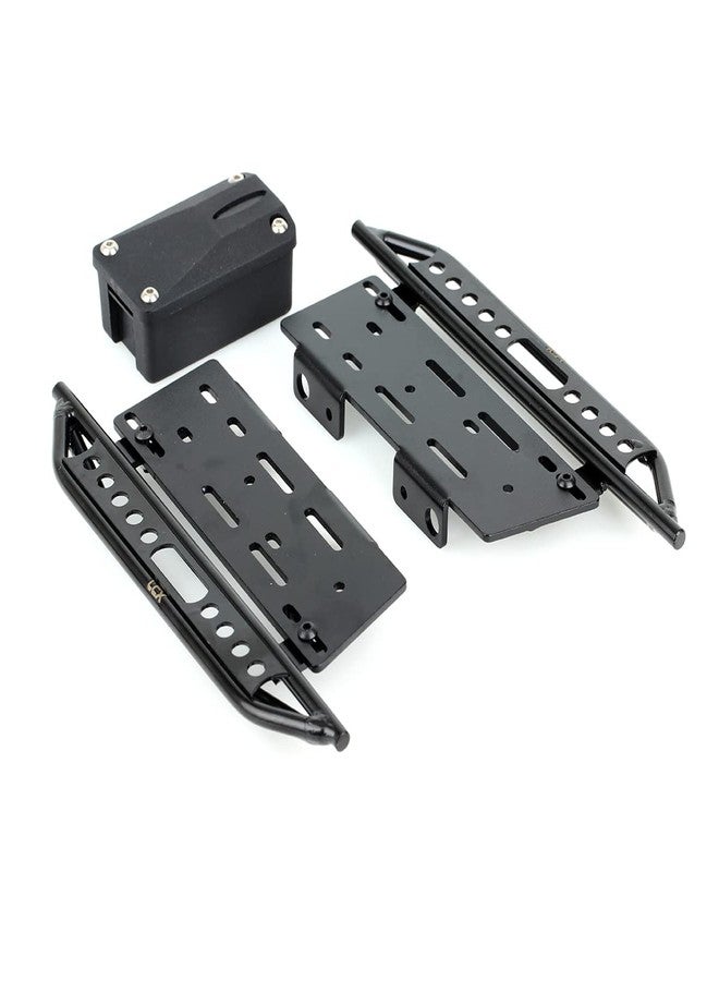 LCX Racing 1/10th RC Crawler Car Metal Rail Steel Side Step Running Board Rock Slider for Axial SCX10 II 90046 Wrangle Body - Image 1