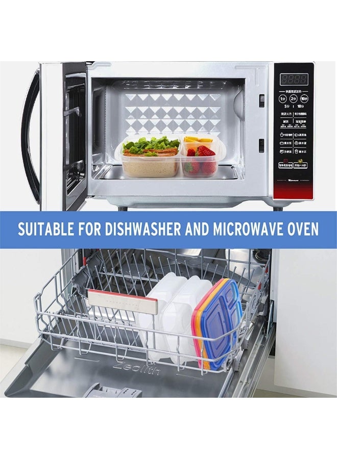 Premify 3 Pack Bento Lunch Box With 3 Compartments, Meal Prep Container, Bpa-Free Stackable Plastic Leakproof Food Storage Box, Microwave, Dishwasher & Freezer Safe - Image 4