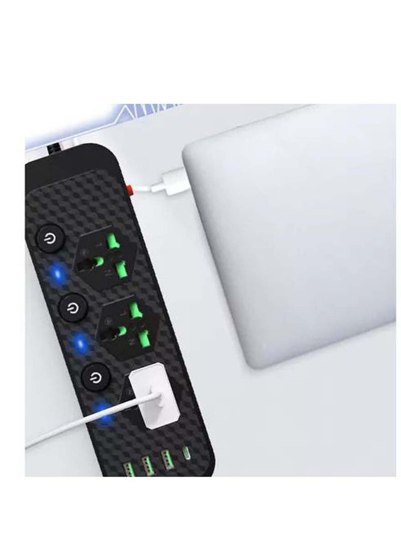 Standard plug smart home socket cus standard socket strip smart home socket with wire 16A power strip with multiple sockets 3 sockets 4 usb ports socket strip independent disjunctor dominate. - Image 4