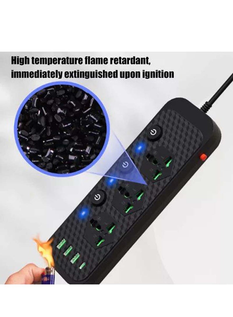 Standard plug smart home socket cus standard socket strip smart home socket with wire 16A power strip with multiple sockets 3 sockets 4 usb ports socket strip independent disjunctor dominate. - Image 3